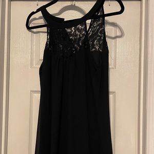 Vanberfia  Women's Lace Patchwork Loose Casual Mini Chiffon Dress NWT